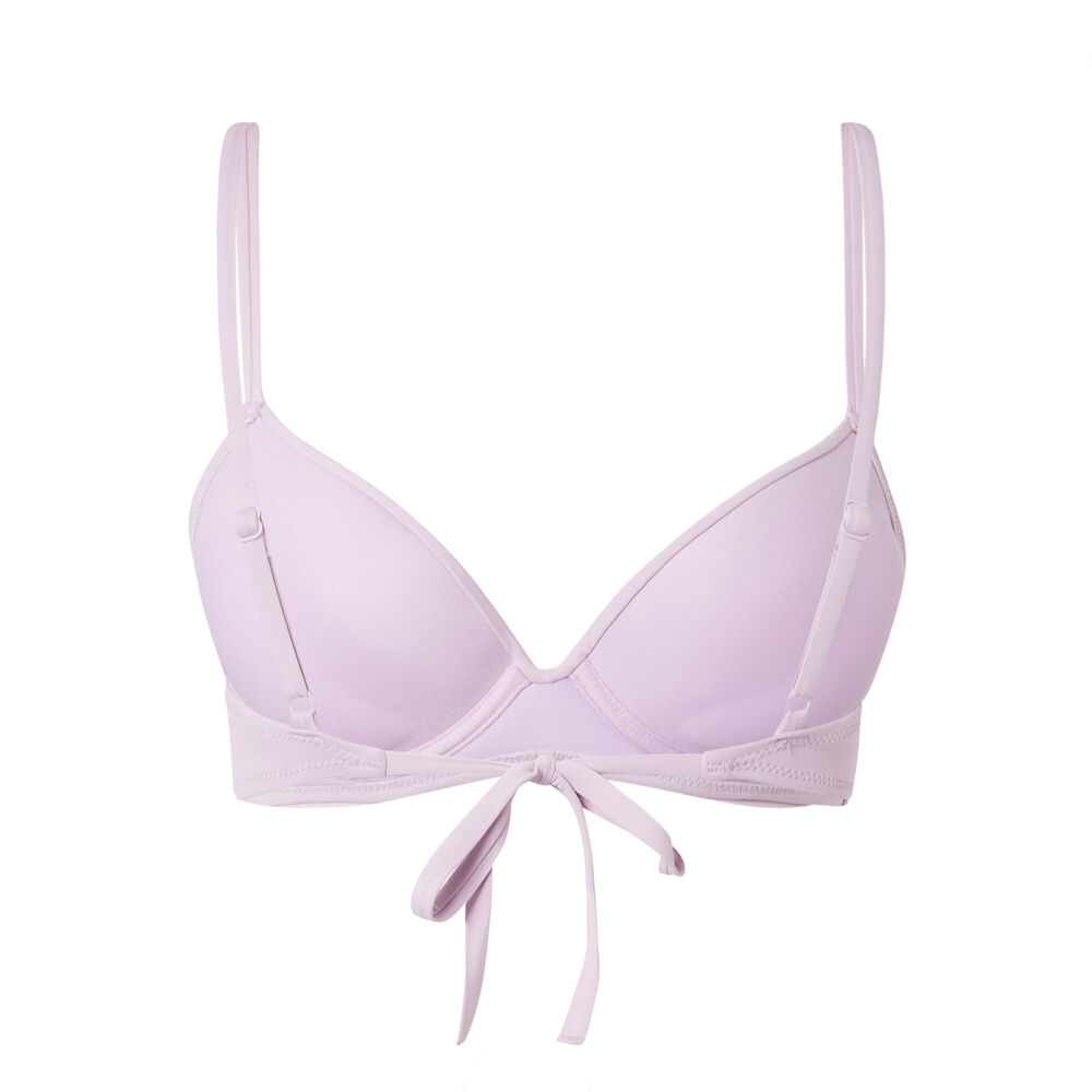 Push-up bikinitop met gedraaid decolleté - lila paars.
