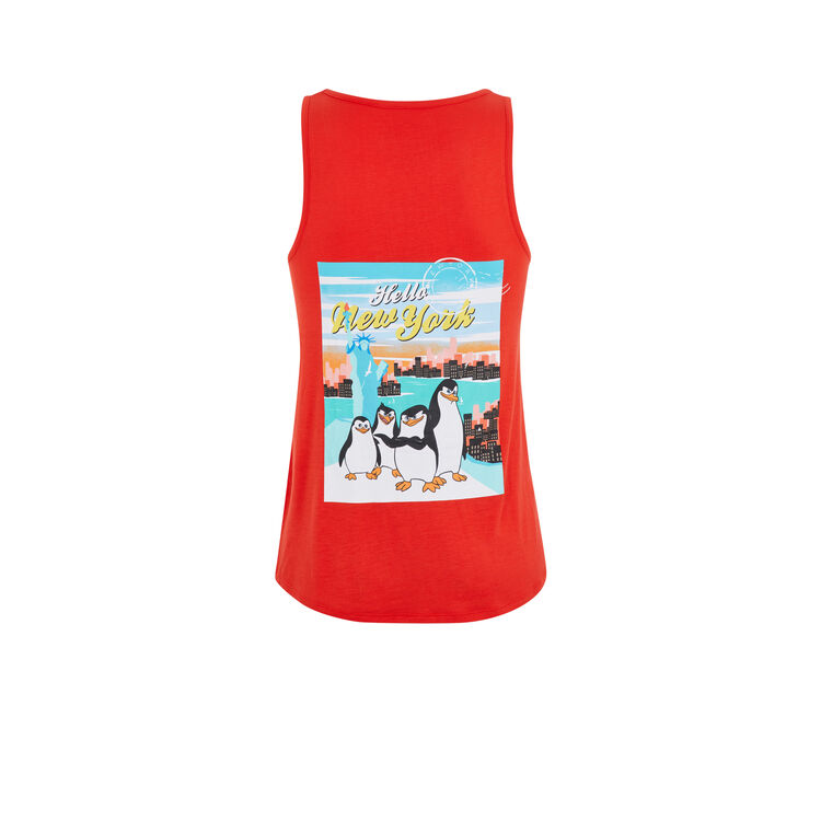 Top rouge pingouiz rouge.
