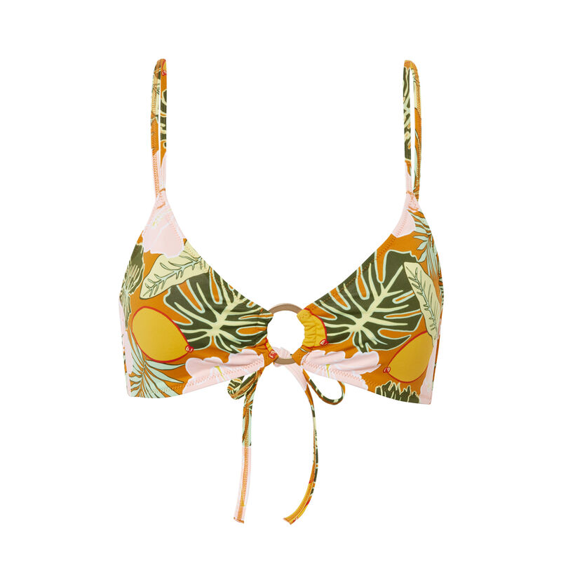 brassière-top met tropische print - oranje brassière-top met tropische print - oranje;
