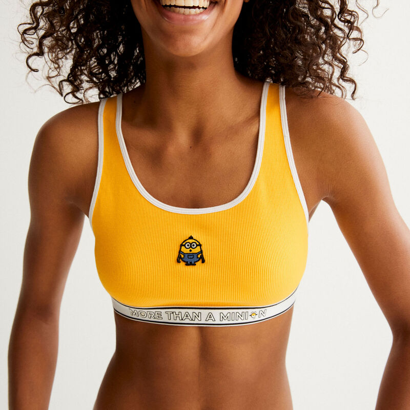 brassière Les Minions® à détail élastique- jaune brassière Les Minions® à détail élastique- jaune;