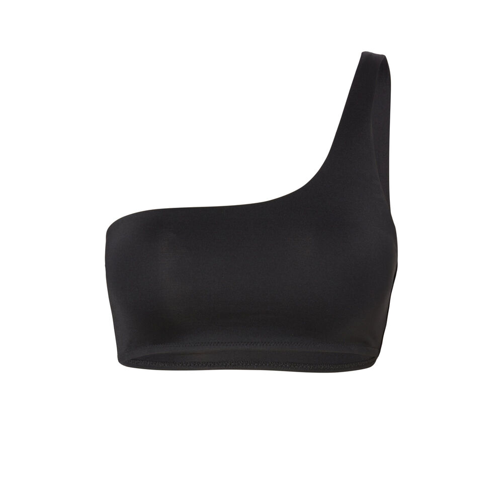 Asymmetrisch bikinitopje - zwart zwart.