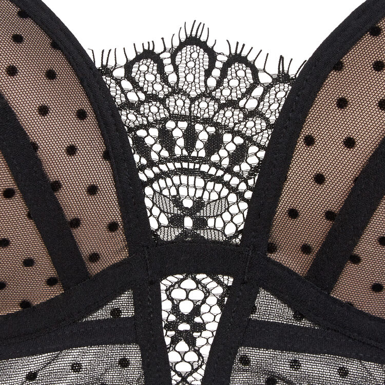 Soutien-gorge noir bustier push flockiz black.