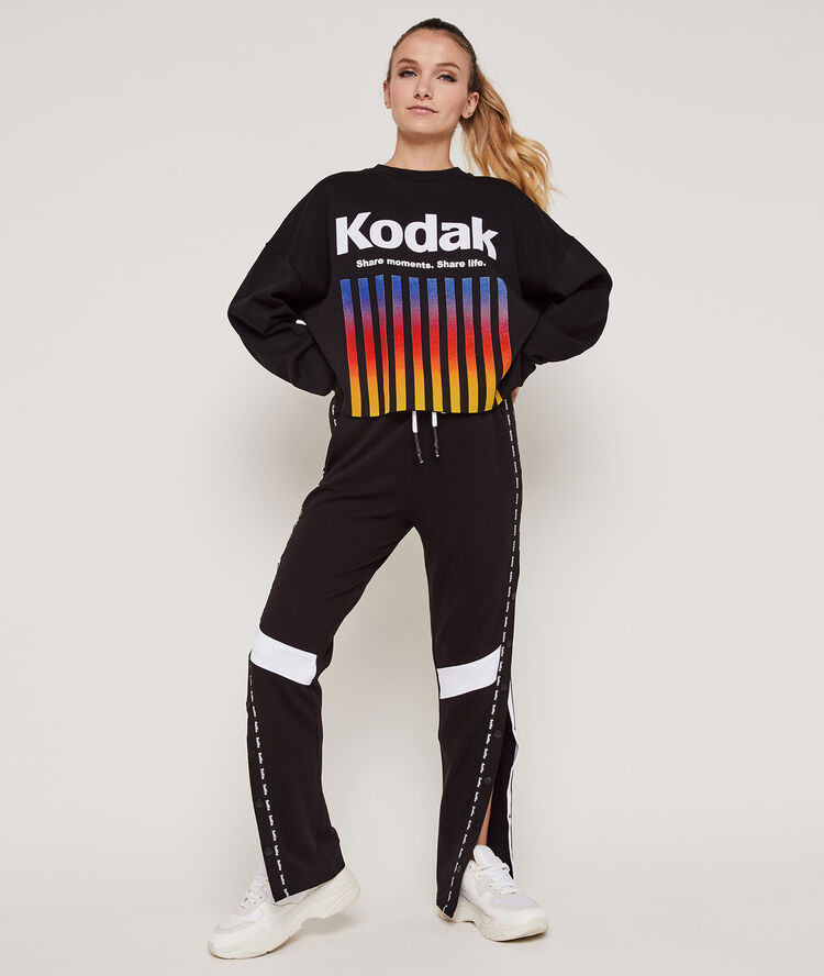 Sweat imprim&eacute; kodak colorkodiz noir.