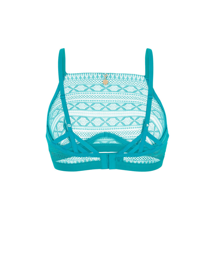 Brassière en dentelle -bleu paon bleu paon.