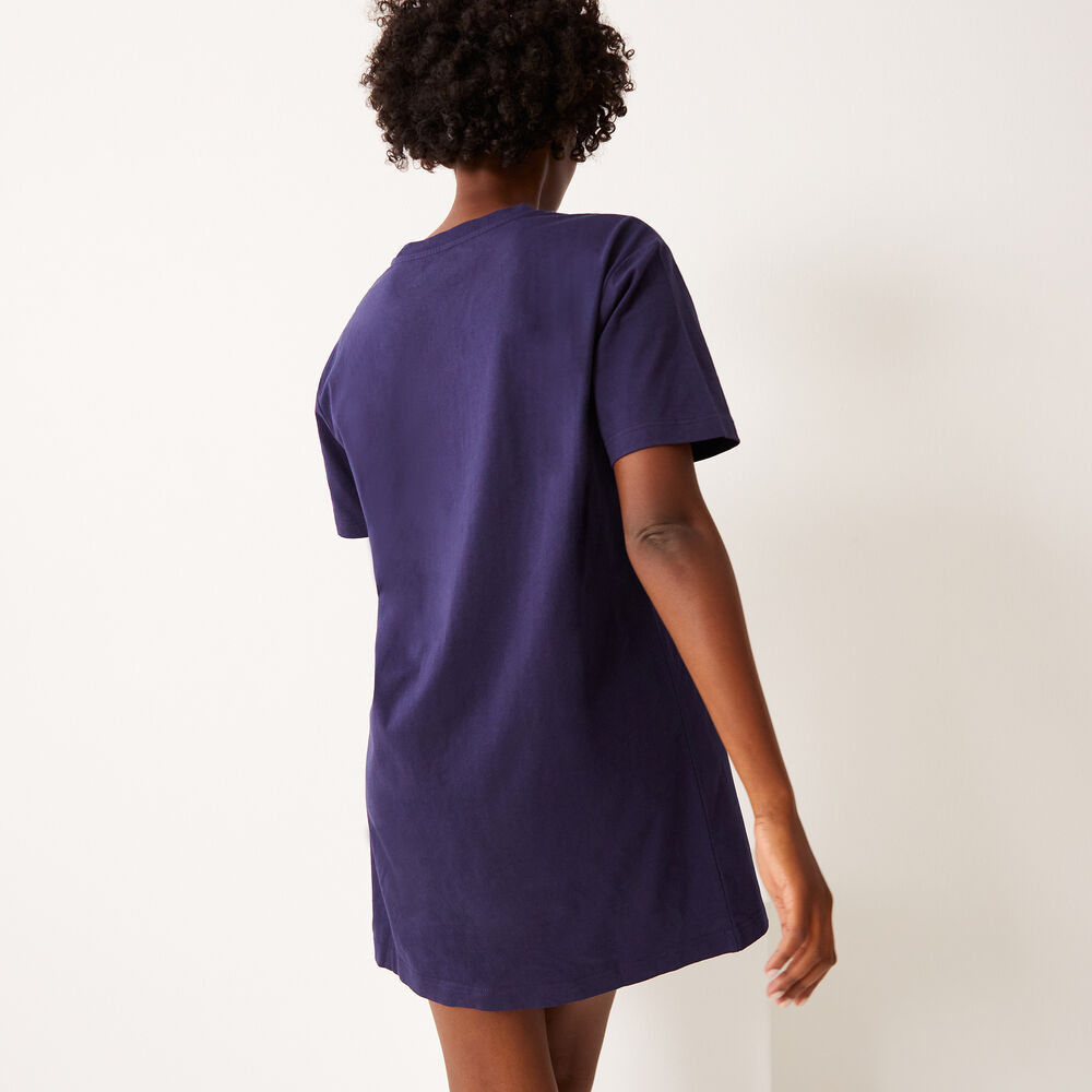 Tuniek met stitch-print - blauw blauw.