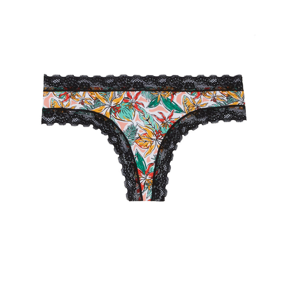 Katoenen shorty met palmbomen - roze roze.
