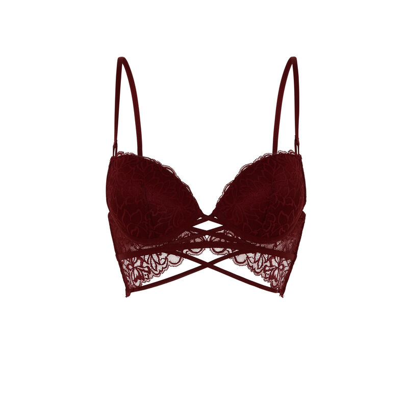 soutien-gorge push up en dentelle - bordeaux soutien-gorge push up en dentelle - bordeaux;